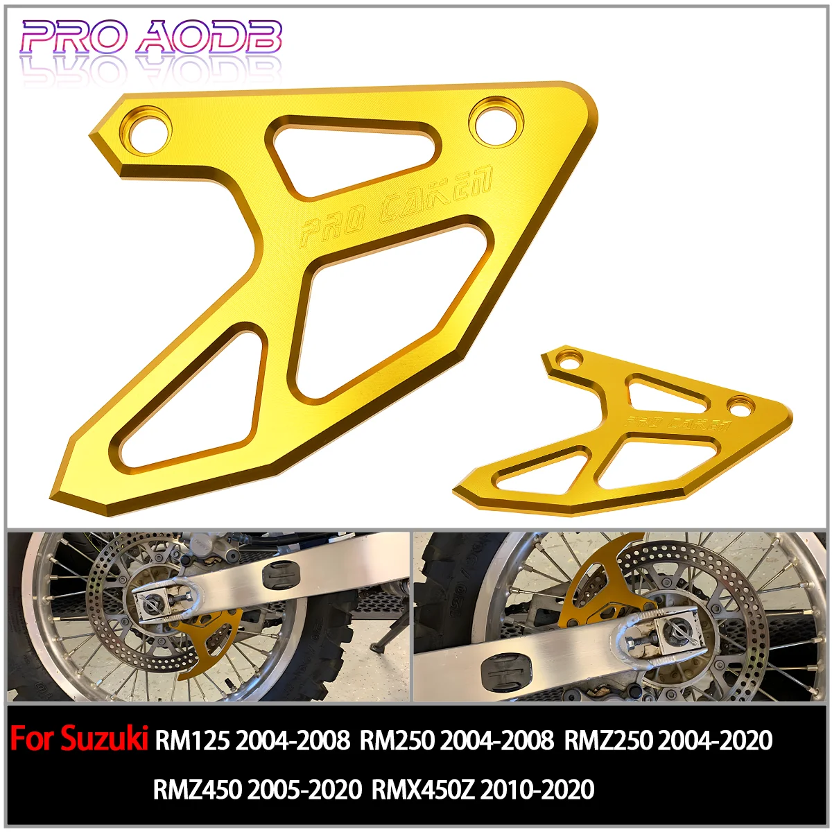 

For Suzuki RM125 RM250 RMZ250 RMZ450 RMX450Z Motorcycle CNC Rear Brake Disc Guard Protector Cover 2004-2008