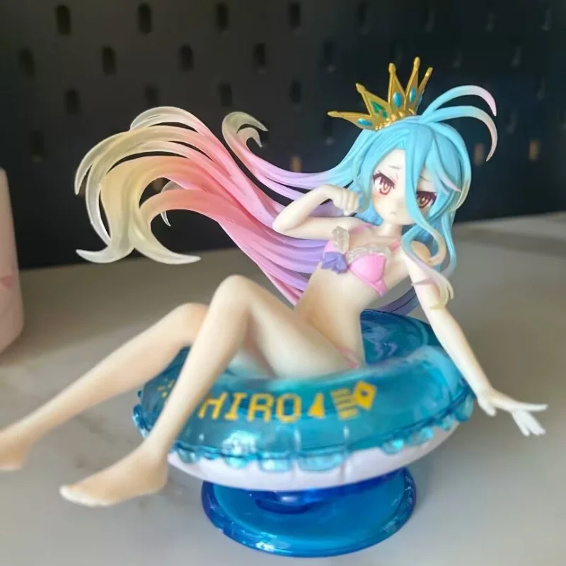 

Genuine On Game No Life Shiro Model Garage Kit Swimsuit Style Desktop Ornaments Gift Cute Girl Action Figure Animal Peripheral