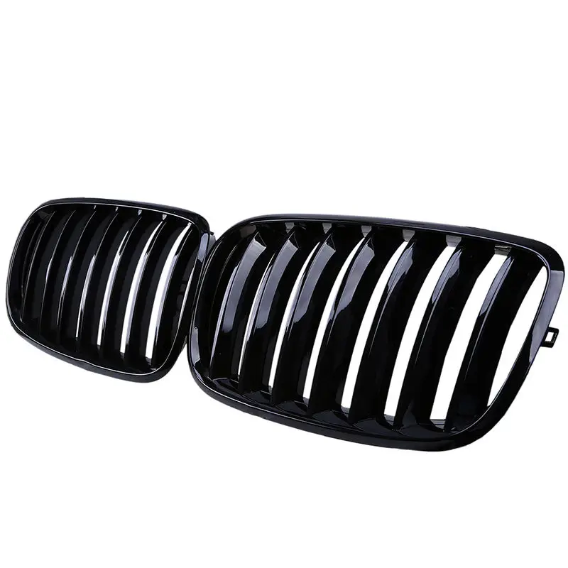 Fit For BMW X5 X6 E70 E71 2007-2013 Single Slat Front Bumper Kidney Grille Racing Grill Air Intake Radiator Guard Car Decoration