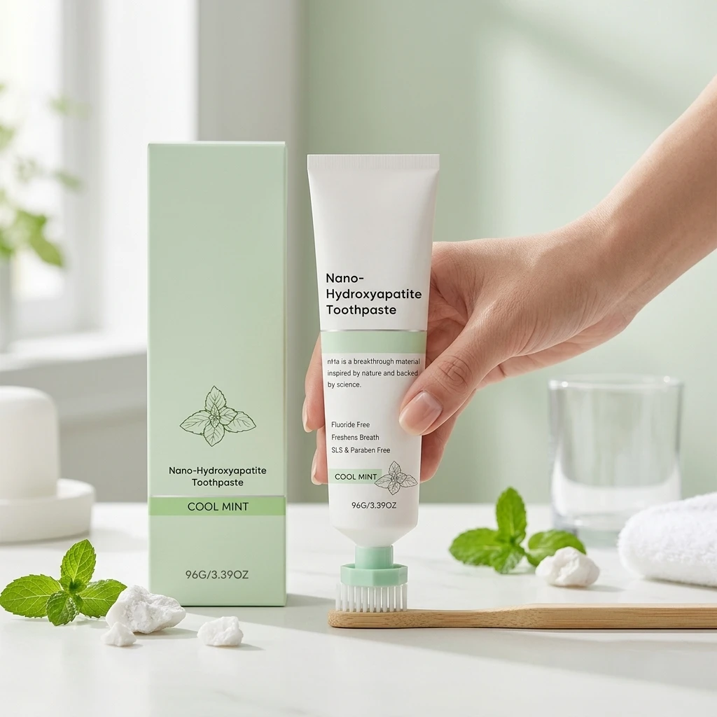 Nano-Hydroxyapatite Toothpaste Removing Surface Stains Plaque Keeping Teeth Clean Improving Bad Breath Mint-Flavored Toothpaste