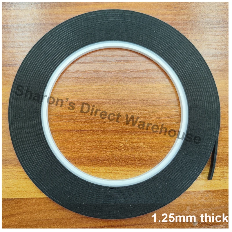 for TV Matrix Display Full Screen Bordless Curved LCD Frame Seal Bond Double Adhesive Sponge Tape 5M/Roll, 10M/R, 1.25mm Thick