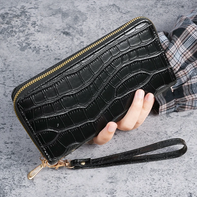 New ladies purse long Korean fashion single zipper multi-card student wallet mobile phone bag handbags