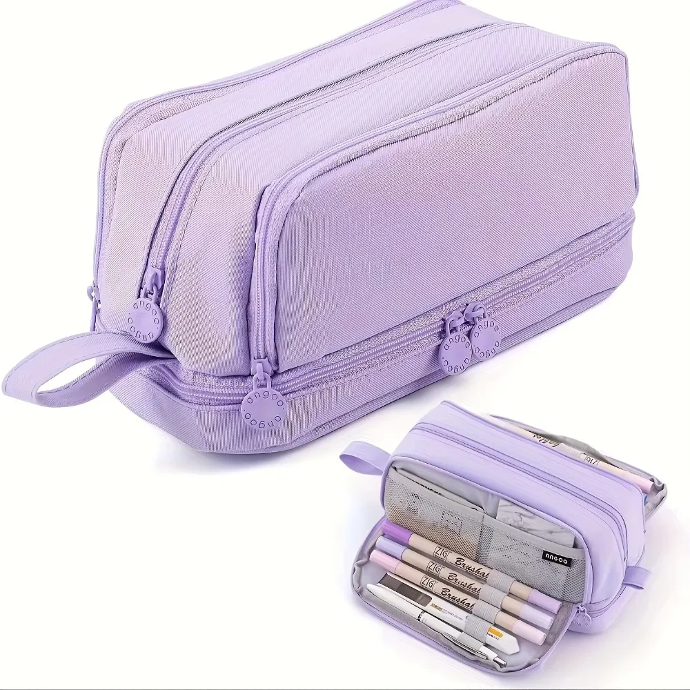 3/4 Compartment Pencil Case Large Capacity Multilayers Pen Bag Transparent Partition Pen Divider School Student Pencil Cases