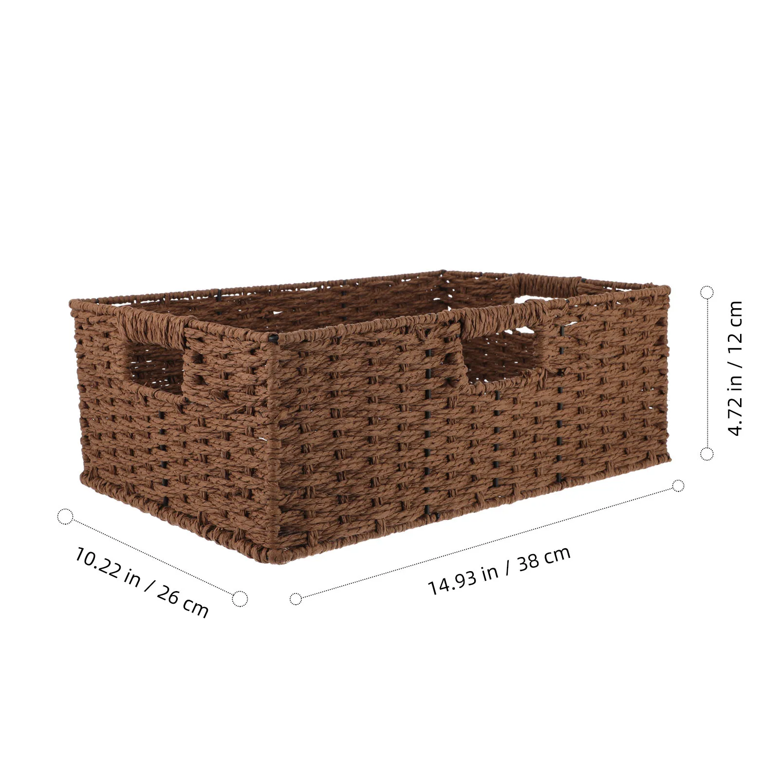 

Rattan Storage Basket Woven Snack Holder Small Wicker Baskets Rectangular Organizer Bread Fruit Basket Coffee Storage