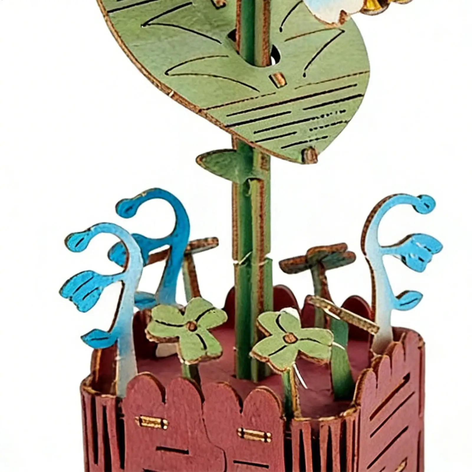 

Wooden Flower Puzzle Fun Creative Flower Craft 3D Wooden Puzzles For Kids Home Decor Relaxation Shelf Display Table Centerpiece