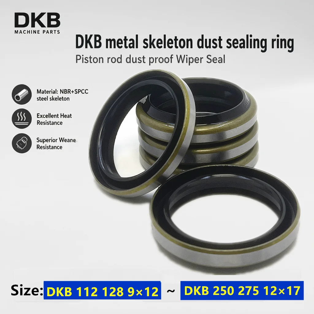 DKB Series Steel Skeleton Dust Sealing Ring DKB-112~DKB-250mm NBR+steel Skeleton for Excavators, Loaders, Forklifts, and Cranes