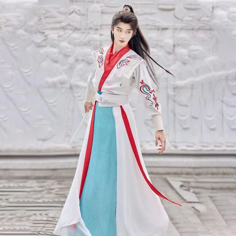 Upgraded Csípős íz Dinasztia Hímzés hanfu férfiak Nők Őszies téli Hagyományos chinesa Viselet Ősök Nemeslelkű princ cosplay outfits