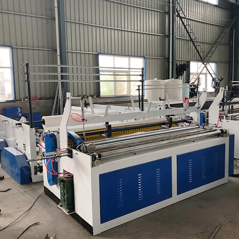 Full Automatic Toilet Paper Machine For Small Toilet Paper Roll Cutting And Packing Machine