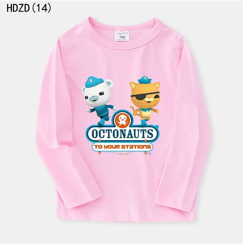 The Octonauts Kids Boys Girls T-shirts Baby Long Sleeve Tops Children Spring Cotton Clothing  Boy Toddler T Shirts