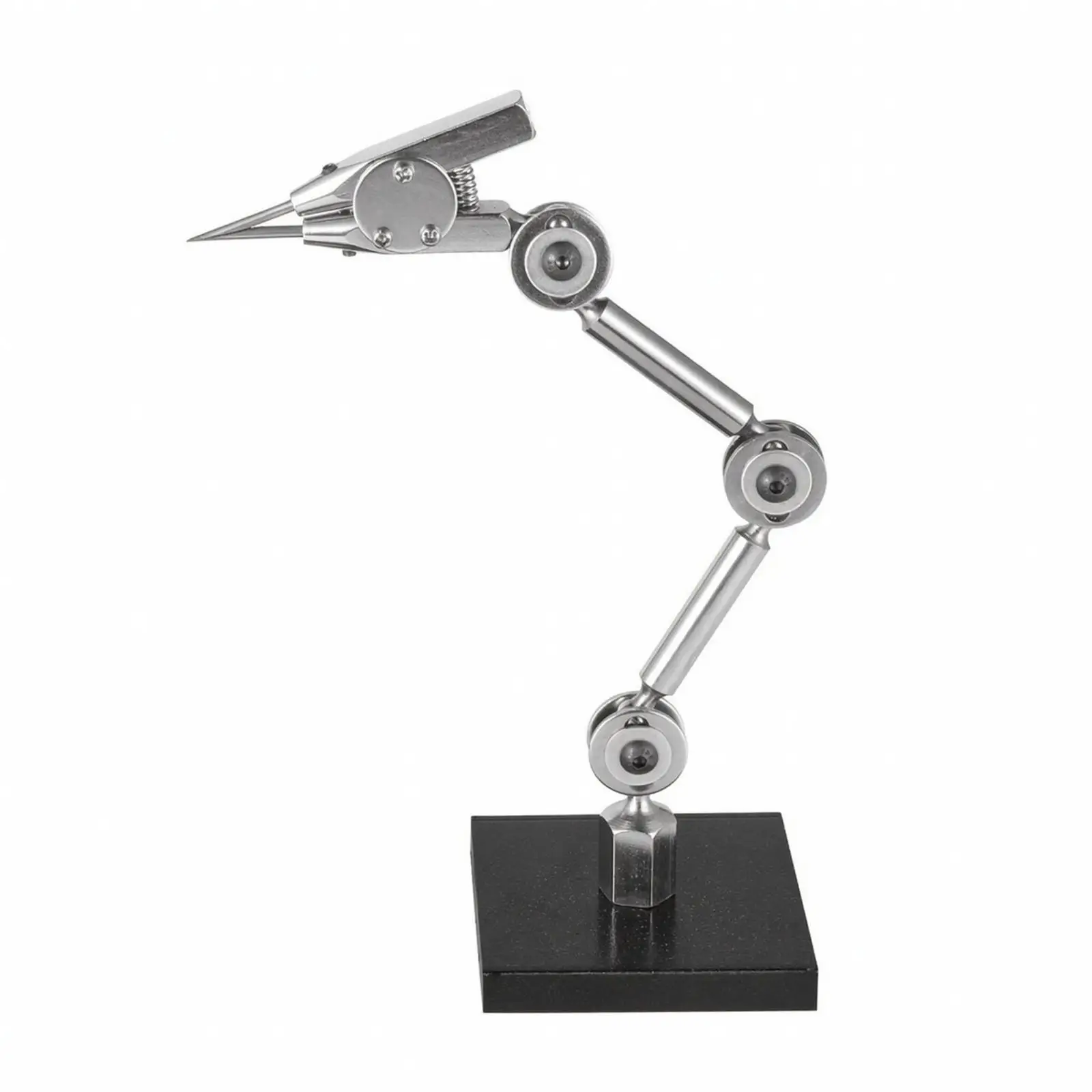 Adjustable Steel Clamp Holder for Jewelry Soldering with Rotating Joints and Rubber Feet Base