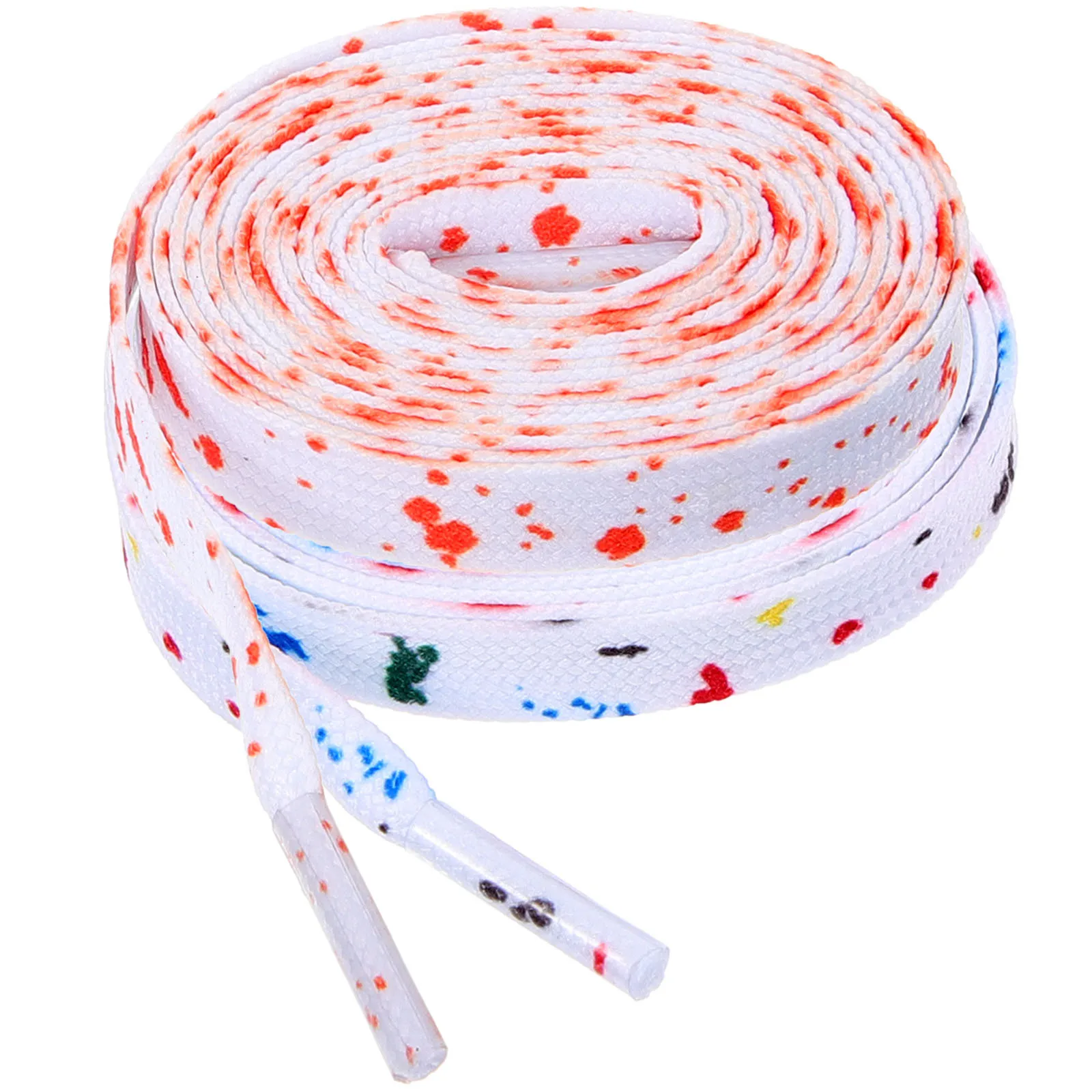 

2 пары шнурков с брызгами чернил, тканевые плоские шнурки для кроссовок для спортивной повседневной обуви, прочные модные шнурки для обуви для взрослых