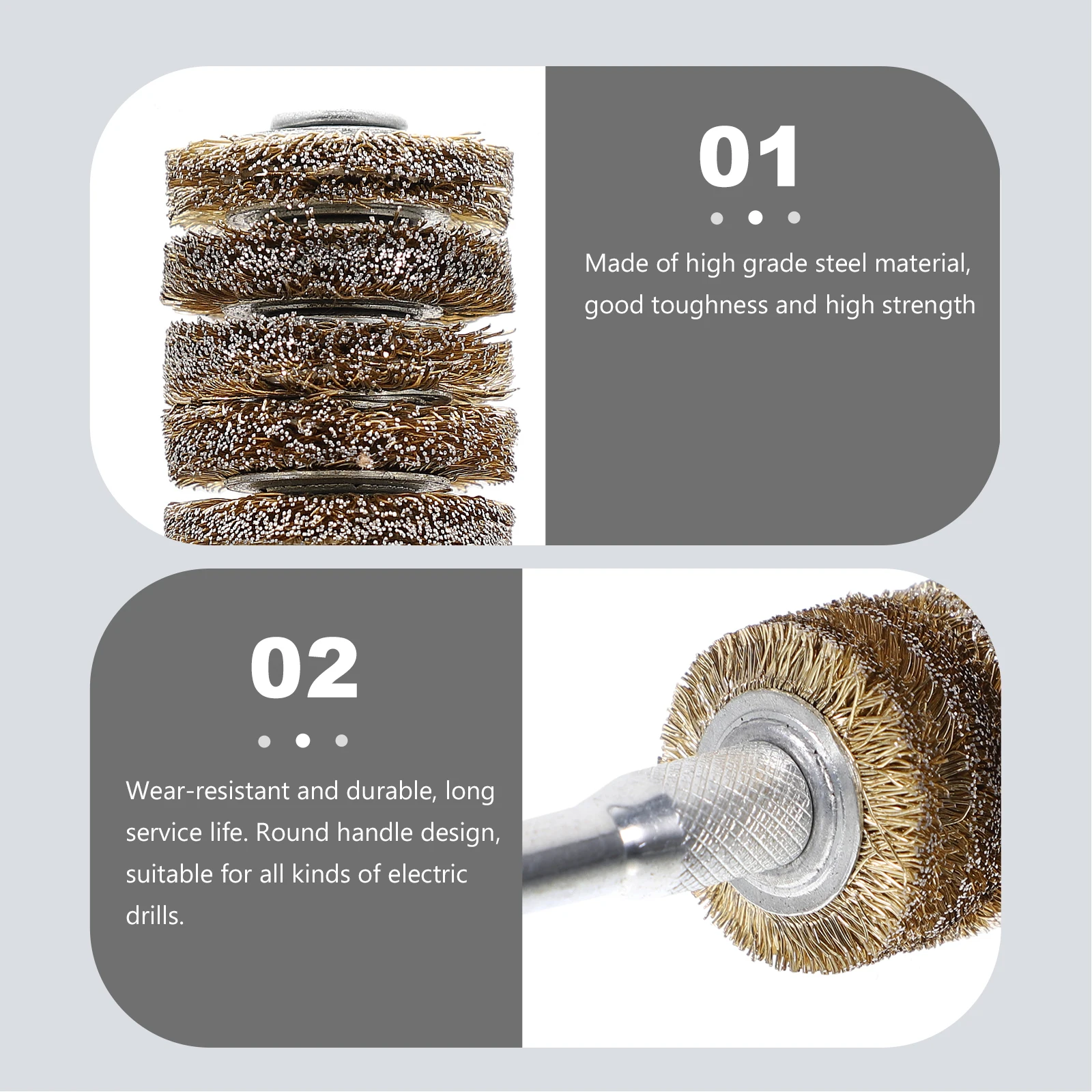 

Brush Rust Removal Wire Electric Drill with Attachment Scrubber Steel for Drills