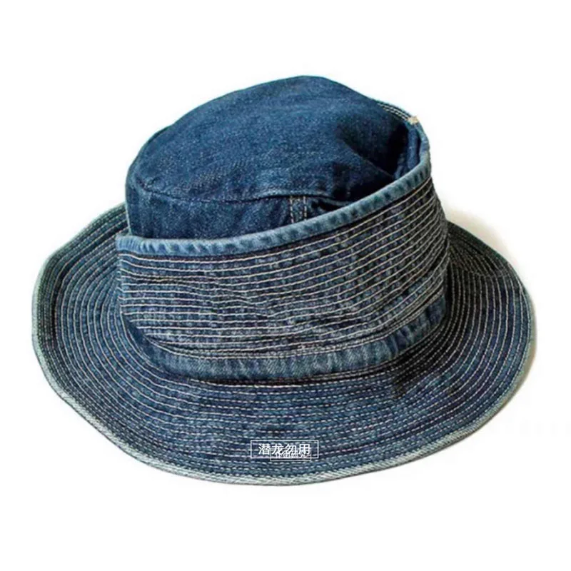

Kapital Hot Selling Solid Fisherman Hat Denim Retro Sun Bucket Cap New Arrival Four Seasons Style