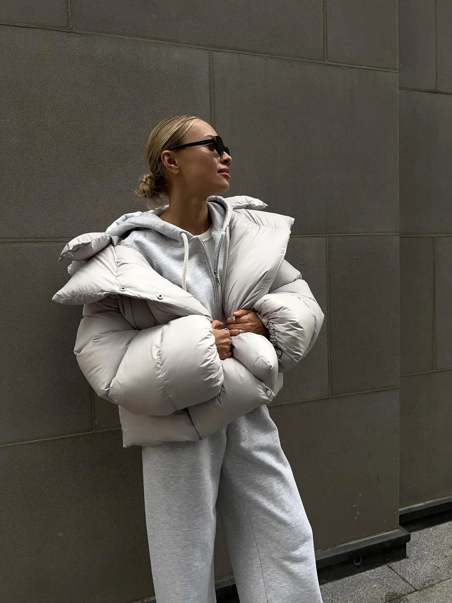 AW Women Autumn Winter Warm Coat Thick Parkas Long Sleeve Parkas Female Street Fashion Hoodies Woman's Cotton-padded Jacket
