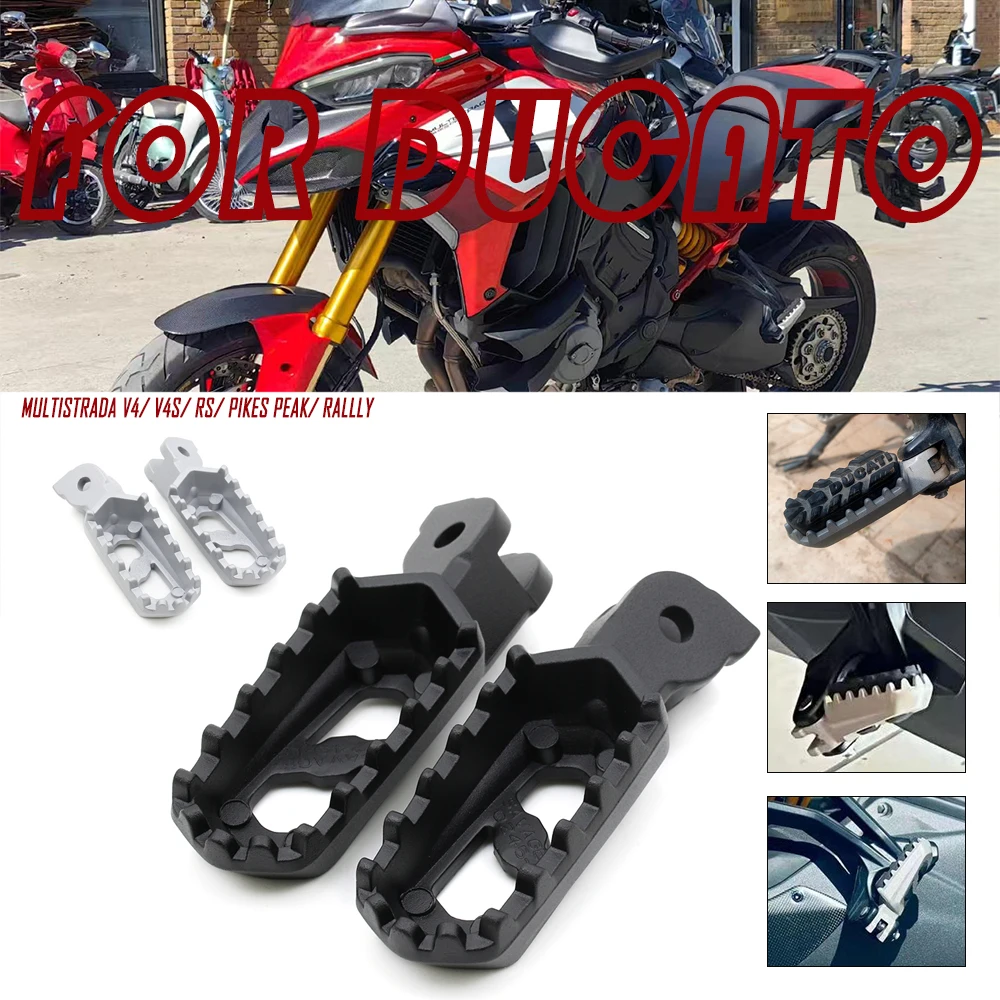 For Ducati Multistrada V4/ V4S/ RS/ Pikes Peak/ Rallly Multistrada V2 V2S MST  Motorcycle Front Rear Footrest Foot Pegs Pedals
