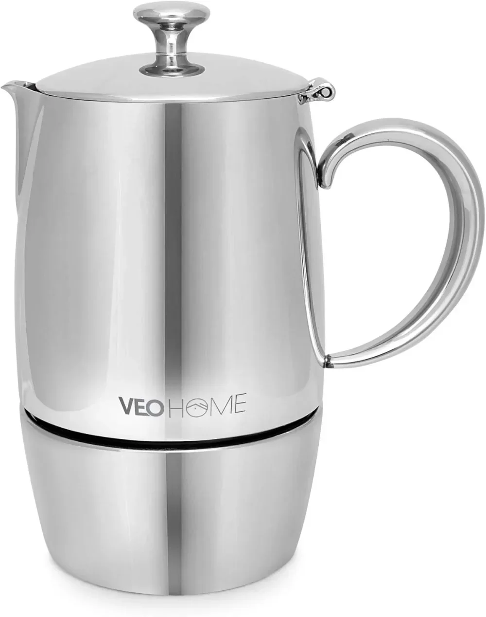 Cafetera espresso para estufa, olla moca de inducción de acero inoxidable (300 ml)