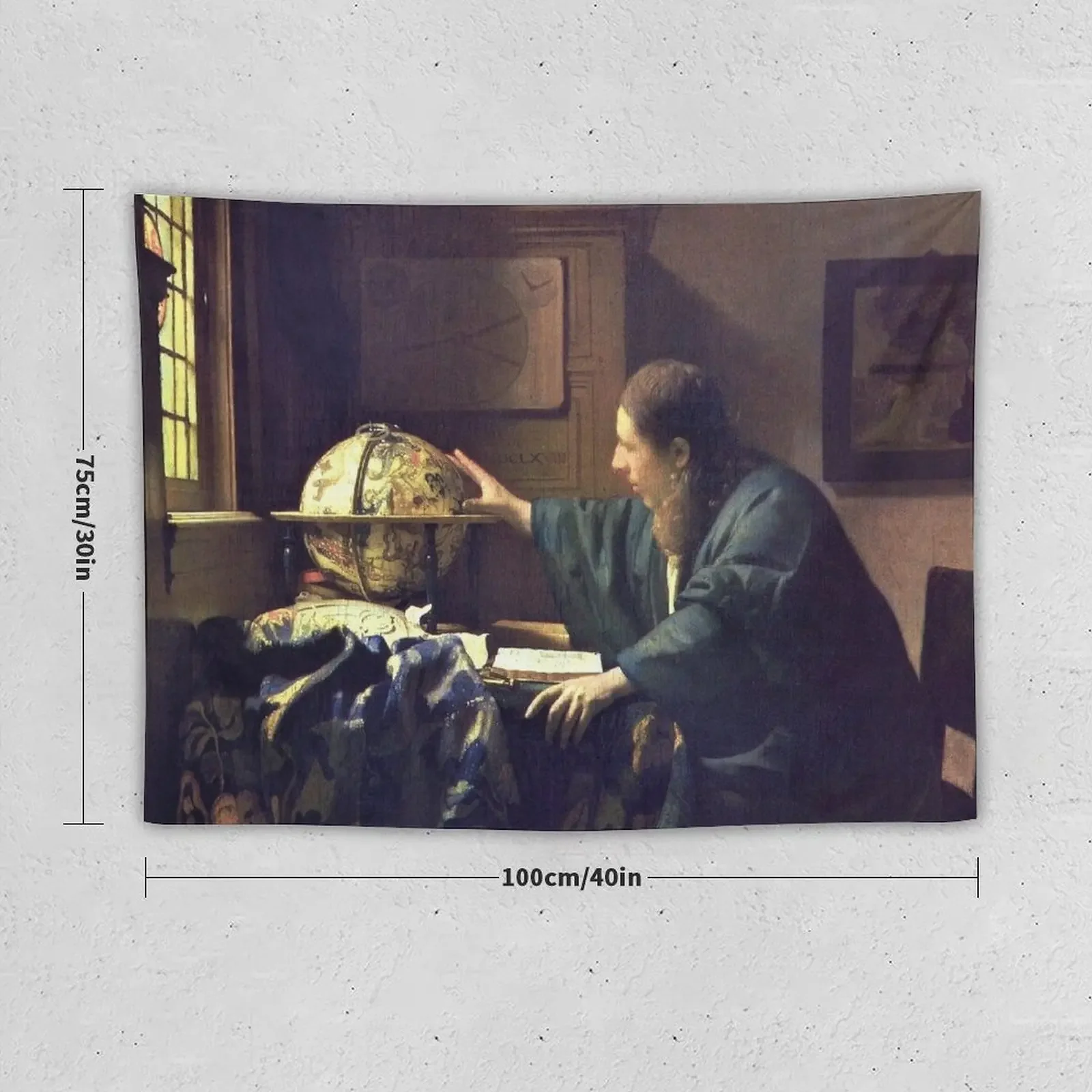 HD The astronomer, by Johannes Vermeer - HIGH DEFINITION Tapestry Wall Decor Hanging Decorative Wall Murals Tapestry