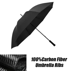 Carbon Fiber Long Handle Umbrella Full Carbon Fiber 8 Bones Ultra Lightweight Vinyl Manual Golf Sunscreen Umbrella