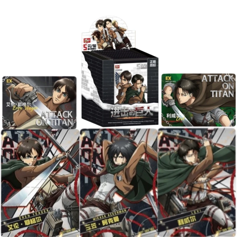 carte-officielle-authentique-de-la-serie-attack-on-titan-free-marchandise-d'anime-collection-mikasa-ackerman-eren-yeager-cartes-jouets-cadeau-de-vacances