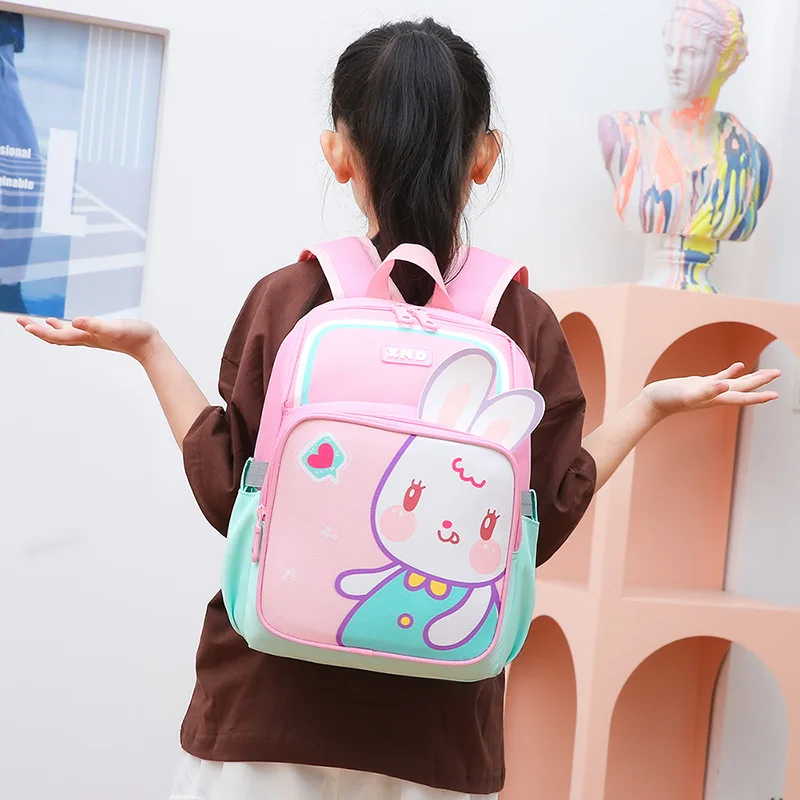 Girl Rabbit Boy Lion Cartoon Backpacks In Kindergarten New Primary Children Cute Fashion Light Waterproof Small Schoolbags Soft