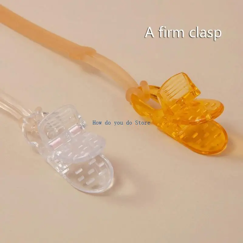 مشابك الدمية من السيليكون 19QF للأولاد والبنات، سلاسل اللهاية وحاملات المقود هدية