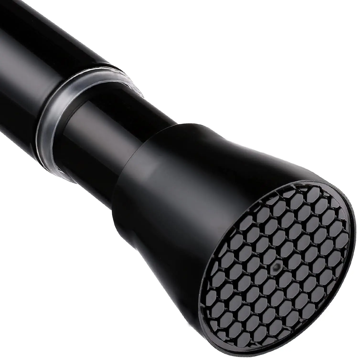 

Black Spring Tension Curtain Rod 28-52 Inches, Adjustable No Drill Anti-slip Heavy Duty for Windows Bathroom Kitchen