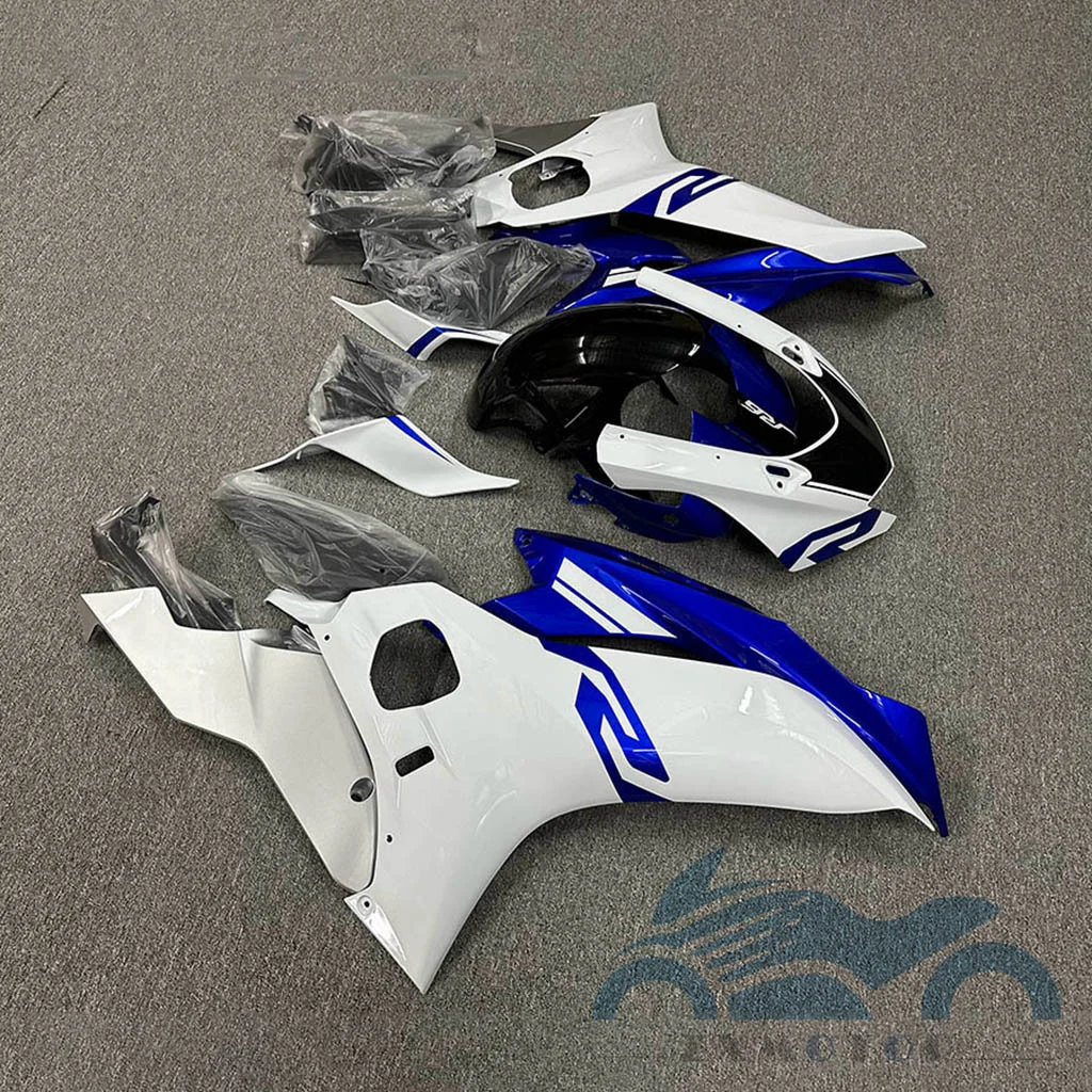 For YZF-R6 2017 2018 2019 2020 2021 2022 2023 Yamaha YZFR6  Blue White Bodywork Cowling Motorcycle Fairing Kit