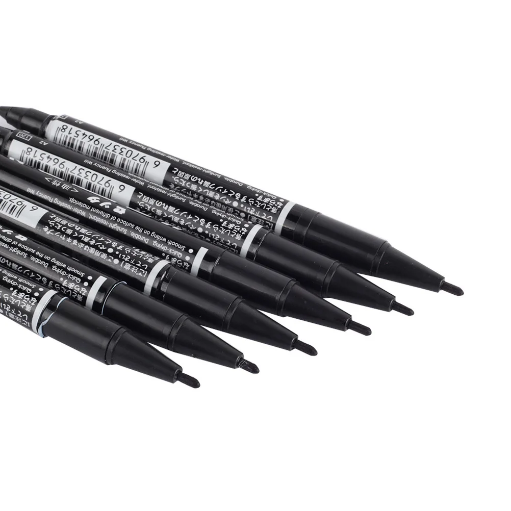 

10 Pcs/lot Double Headed Pen Dual-tip Tattooing Accessories Marker Heads Oil Ink Painting Pencile Skin Piercing