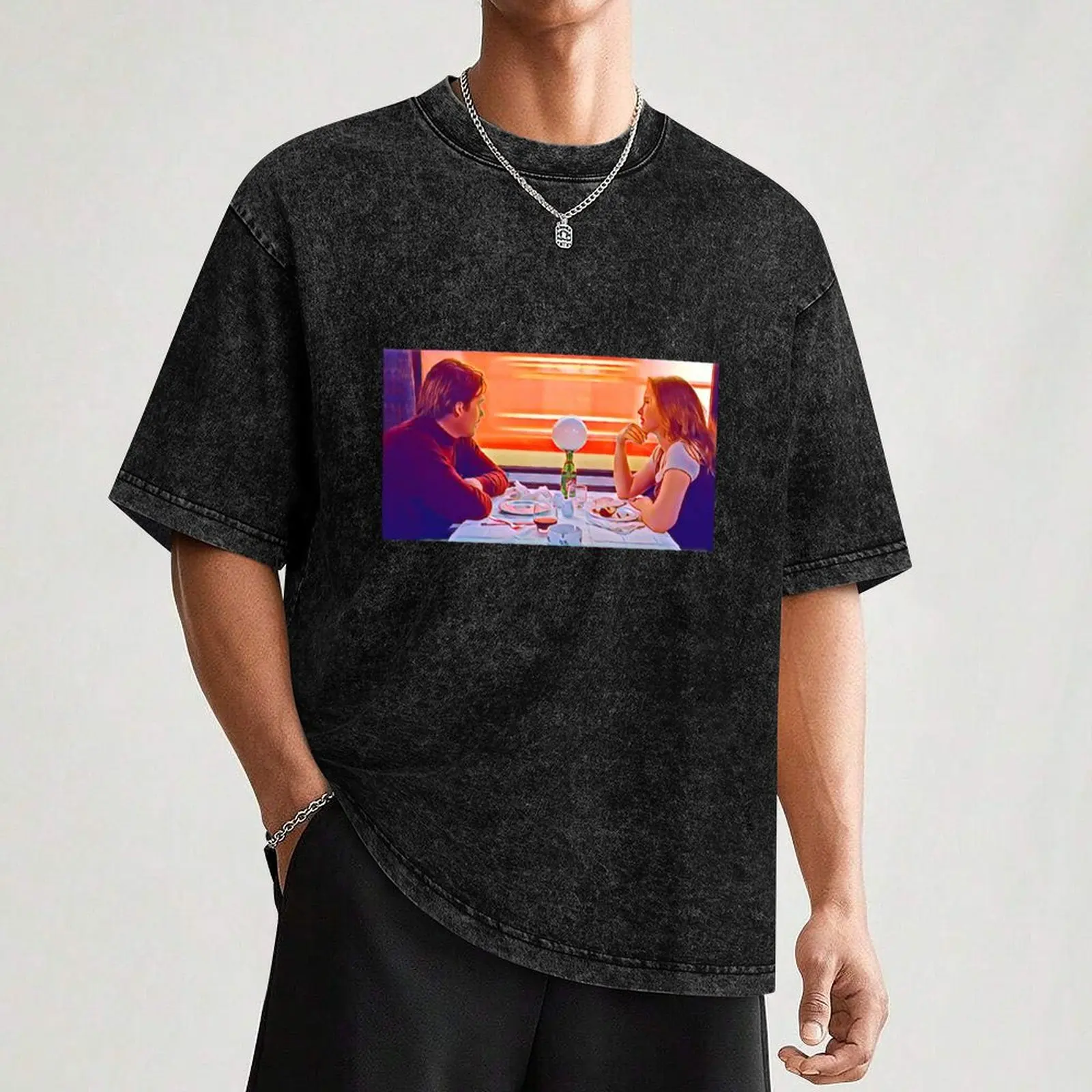 قبل شروق الشمس تي شيرت مخصص قميص ثقيل الوزن مصمم تي شيرت الرجال #3