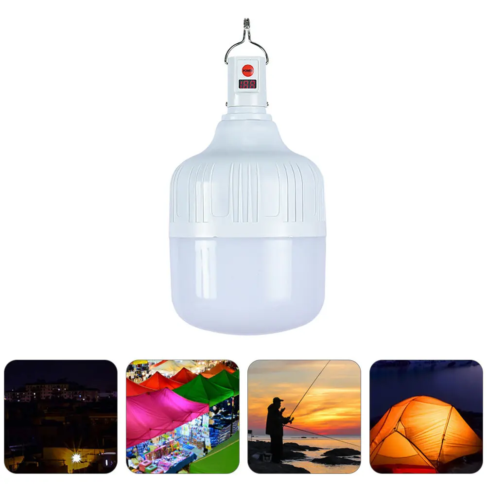 Rechargeable LED Camping Lantern 100W Portable Waterproof Emergency Light Long-Lasting Battery 3-Level Dimmable Outdoor Tent