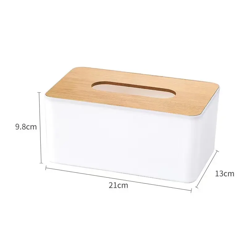 Wooden Tissue Box Napkin Holder Cover Toilet Paper Handkerchief Case Solid Simple Stylish Wood Home Car Wipe Organizer Container