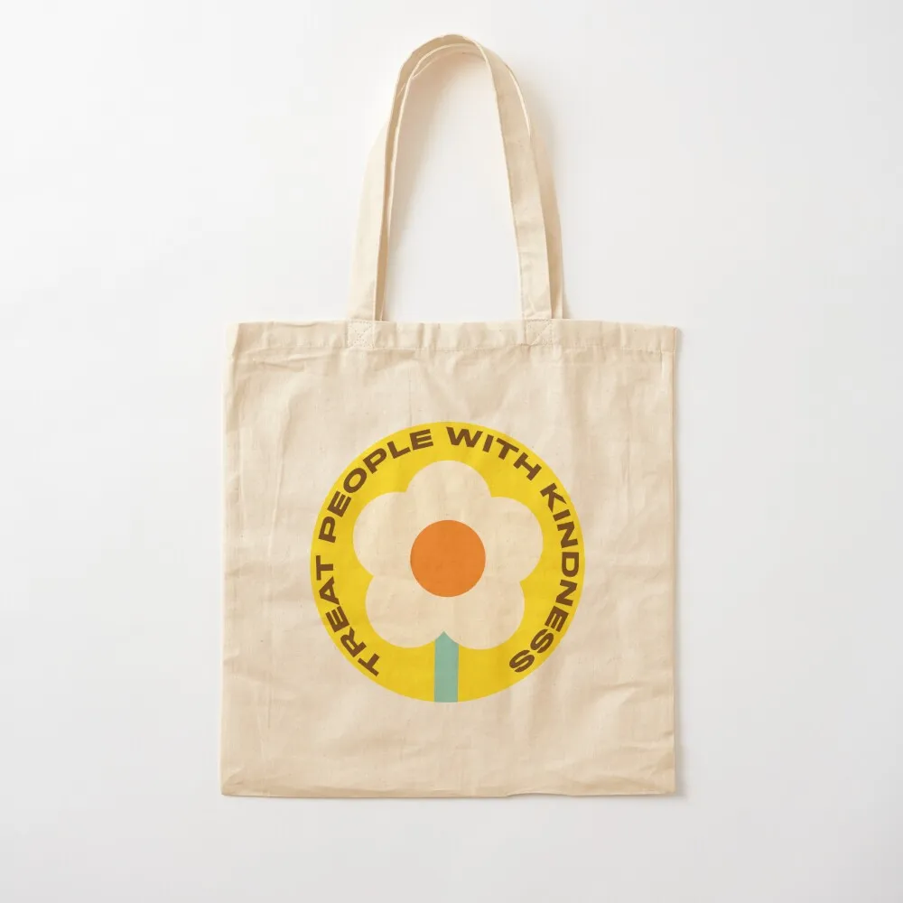 

Treat People With Kindness Badge Tote Bag tote bag hand bags Canvas Tote Bag