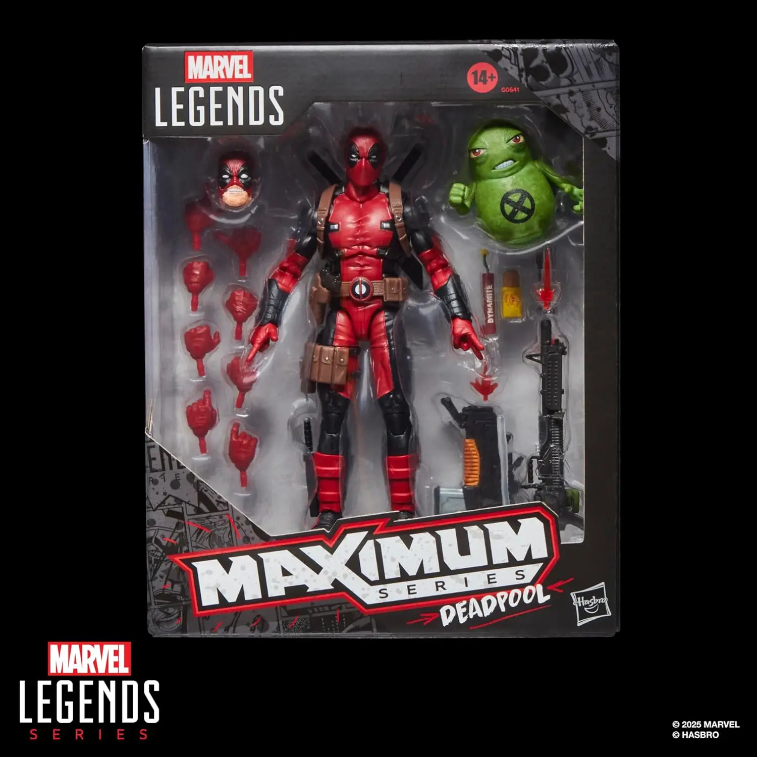 Marvel Legends Maximum Series Deadpool Deluxe Deadpool Comics 6-Inch Action Figure with Accessories Including X-Forces Doop