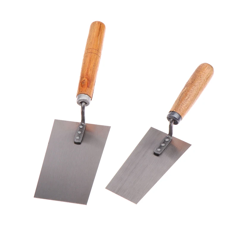 1PCS Steel Putty Knife Brick Gauging Wall Plastering Knife Hand Tool Cement Float Margin Trowel Bucket Manganese