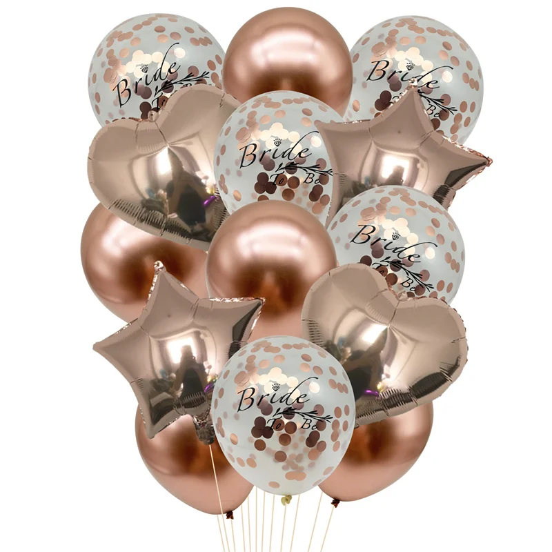 

Rosegold Bride To Be Confetti Balloons Bachelorette Party Decoration Bridal Shower Engagement Hen Party Wedding Balloon Supplies