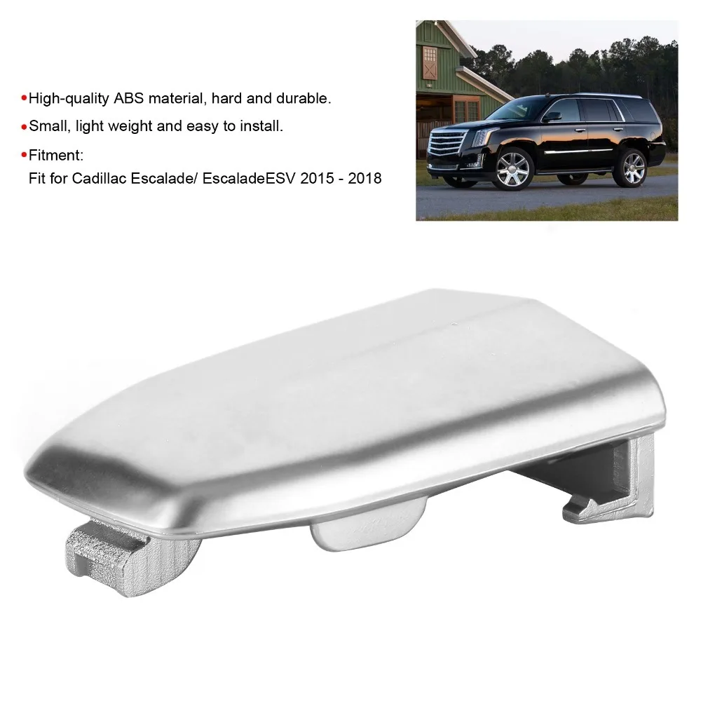 ABS Door Lock Cylinder Cover Silver 13596115 Exterior Lock Trim Cover for Cadillac Escalade/ EscaladeESV 2015 - 2018