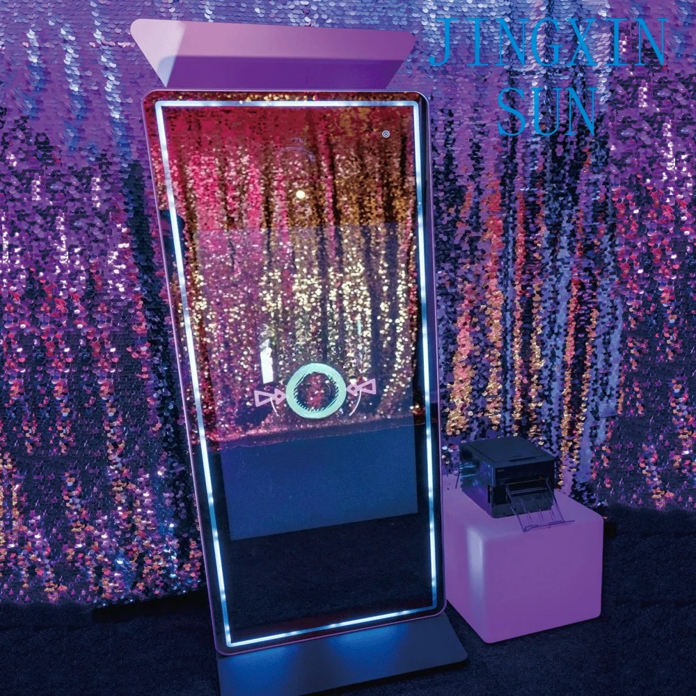 40/70 Inches Mirror Magic Photo Booth Machine,with 21.5/32 Inches Touch Screen MirrorSelfie Digital Magic Mirror Photo Booth