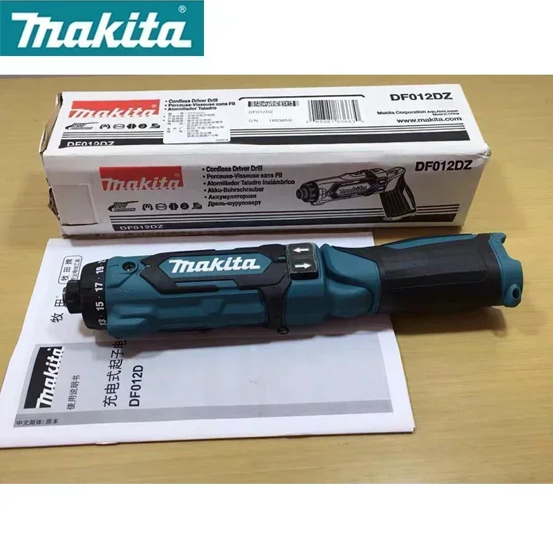 MAKITA Original Cordless Screwdriver 7.2V Rechargeable Automatic Diver Hand Electric Drill Household Batch Power Tools DF012DZ