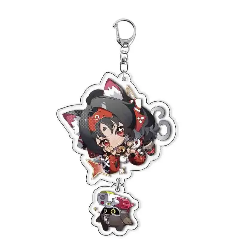Game Zenless Zone Zero Keychain Ellen Joe Hoshimi Miyabi Von Lycaon Nicole Cartoon Anime Cute Pendant KeyRing Jewelry Badge Gift