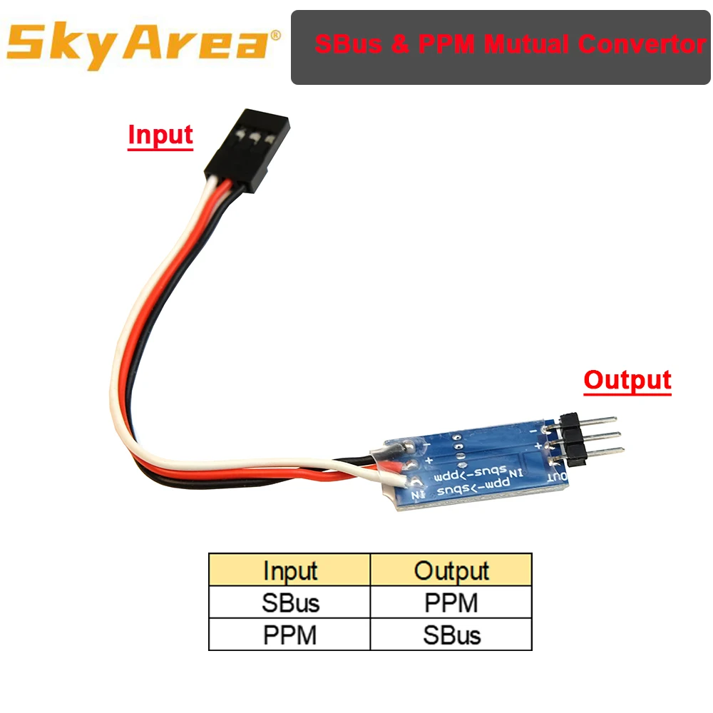 SkyArea SBUS PPM PWM Decorder Signal Conversion Module Receiver Converter for FrSky RadioMaster ELRS Futaba Receiver RC Drone