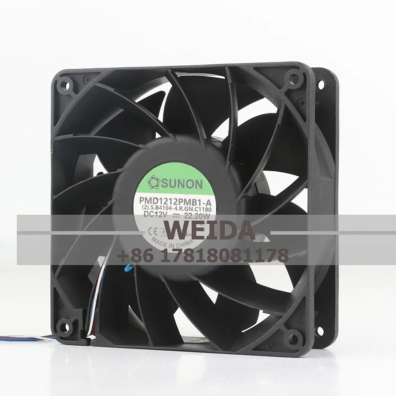 

PMD1212PMB1-A Chassis fan SUNON 12038 12V 19.2W/22.2W 12CM High air volume double ball violent heat dissipation fan120x120x38MM