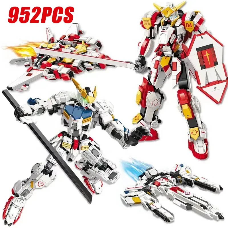 

War 2 In 1 Mechanical Warrior Figures Deformation Robot Building Blocks MOC Technical Spacecraft Fighter Weapon Bricks Toys Gift