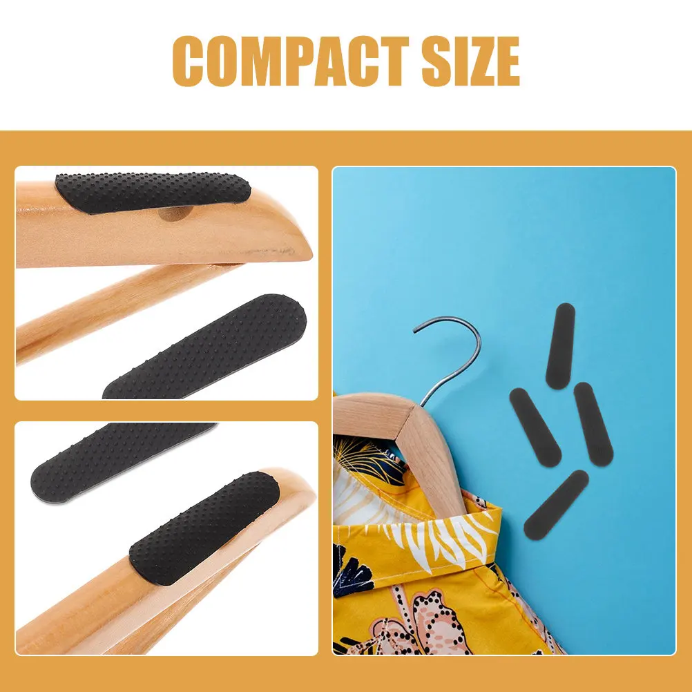 200pcs Non-Slip Silicone Hanger Strips for Clothes Coats Garments – Reusable Adhesive Grip Stickers