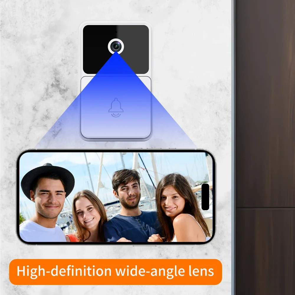 Cámara de timbre de Video WIFI, alimentación de CA, USB, tipo de batería, timbre de vida inteligente, intercomunicador de Video de seguridad para el hogar, visión nocturna