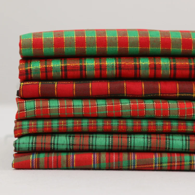 Polyester Gold and Silver Plaid Christmas Cloth, Holiday Tablecloth, Toys, Crafts, Shoes Decorative Surface