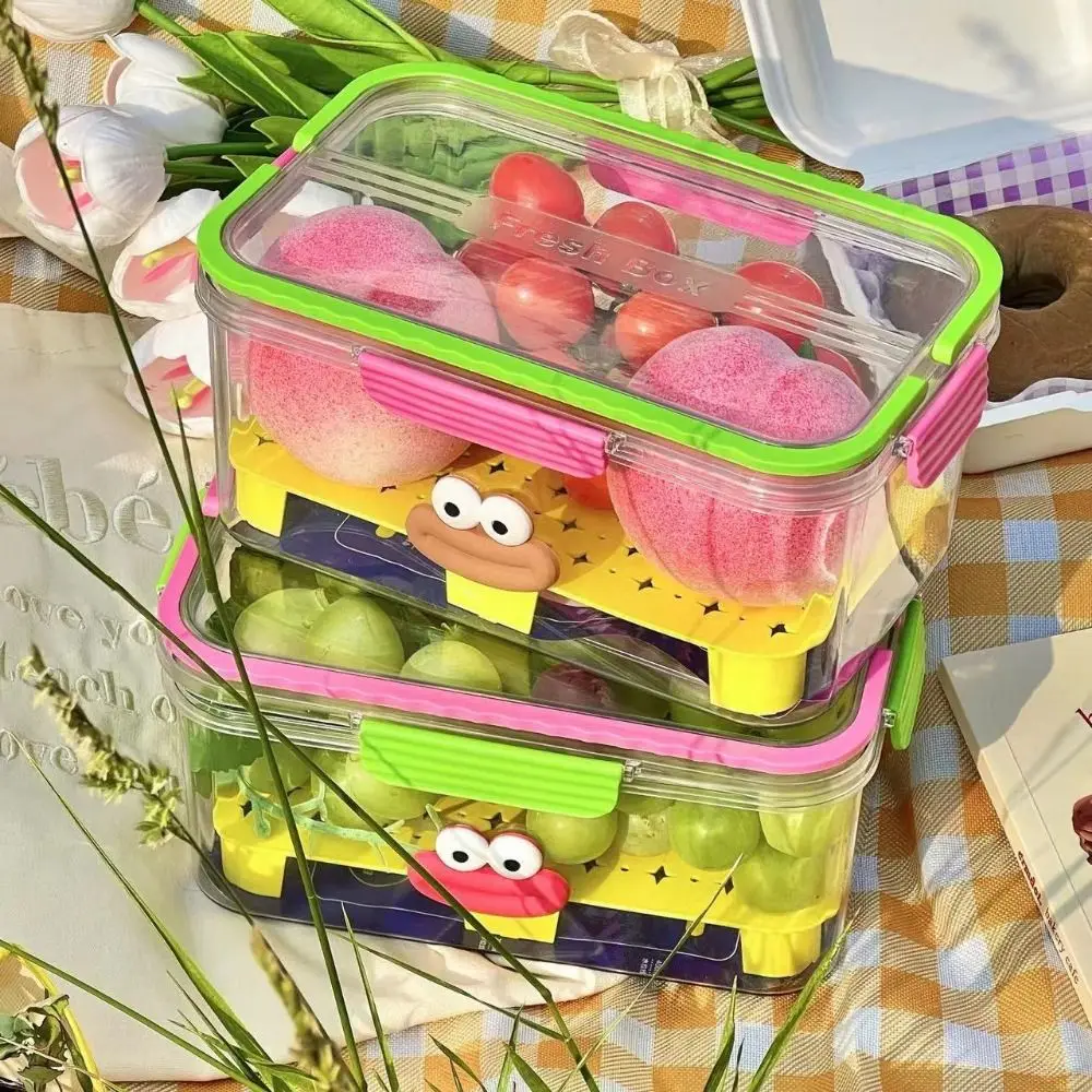 

Герметичный контейнер для хранения продуктов питания с крышкой. Экономия места. Ящик для хранения холодильника со сливным лотком. Портативная сливная корзина с ручкой.