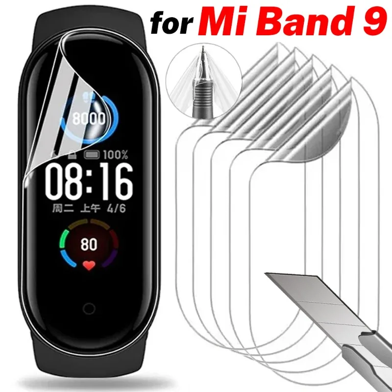 5/10PCS Hydrogel Film for Xiaomi Mi Band 9 Smartwatch Soft TPU Screen Protector Anti Scratch Protective Films for Mi Band9