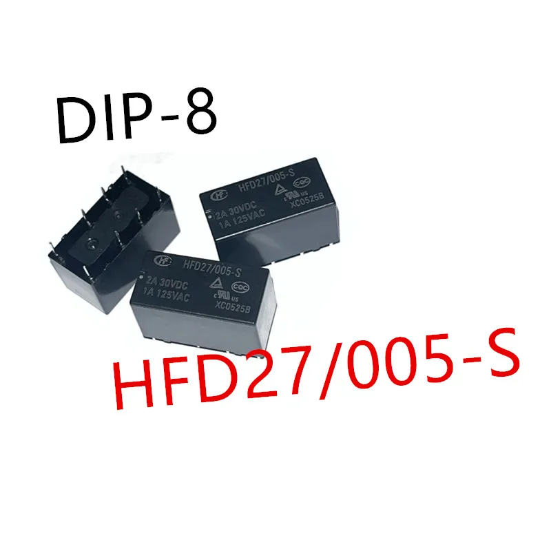 10piece  HFD27/005-S 、HFD27/012-S 、HFD27/024-S  DIP-8  New small signal relay  HFD27-005-S 、HFD27-012-S 、HFD27-024-S