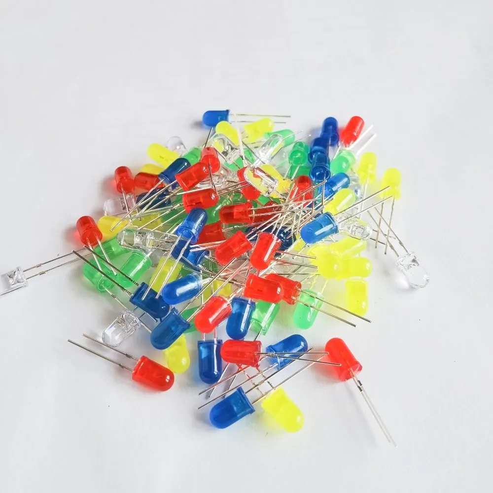 100 قطعة F3 F5 DIP LED الأخضر أحمر أصفر الأرجواني الأزرق الدافئة الأبيض البرتقال السوبر مشرق 5 مللي متر 3 مللي متر عالية الجودة حبة الخفيفة البعث ديود