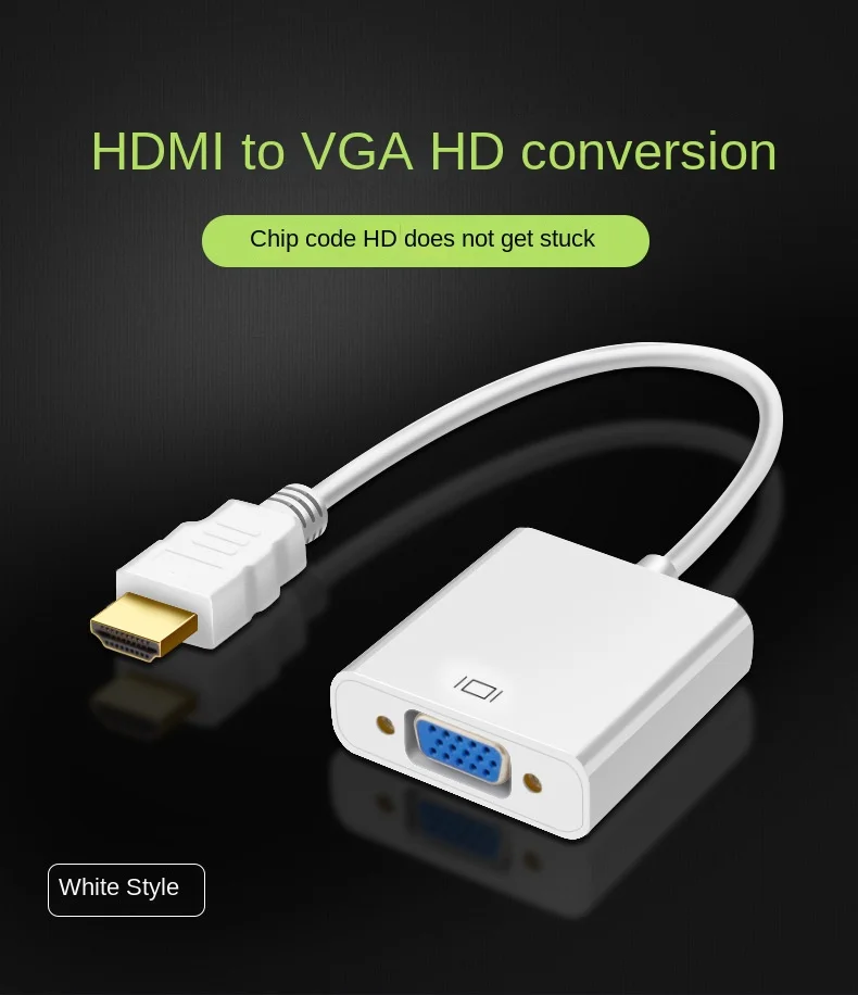 محول كابل عالي الدقة من HDMI إلى VGA ، كابل توصيل كمبيوتر ، واجهة HDMI إلى VGA ،